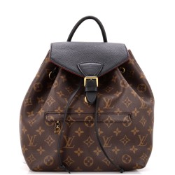 Montsouris NM Backpack Monogram Canvas with Leather PM