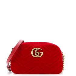 GG Marmont Shoulder Bag Matelasse Velvet Small