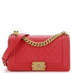 Boy Flap Bag Quilted Lambskin Old Medium