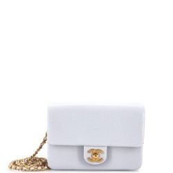 CC Medallion Charms Flap Bag Caviar Mini