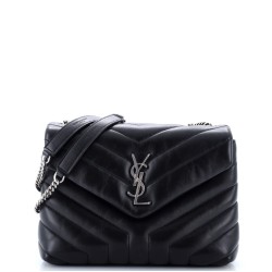 Loulou Shoulder Bag Matelasse Chevron Leather Small