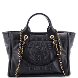 Deauville NM Tote Embossed Calfskin Small