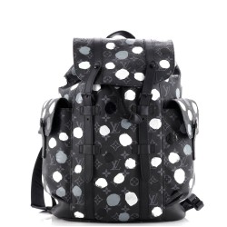 Christopher Backpack Yayoi Kusama Painted Dots Monogram Eclipse Canvas MM