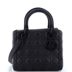 Ultra Matte Lady Dior Bag Cannage Quilt Calfskin Medium