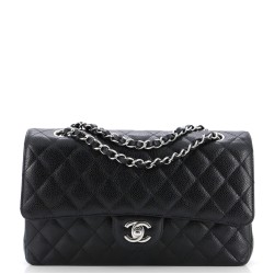 Classic Double Flap Bag Quilted Caviar Medium