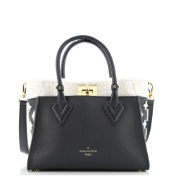 On My Side Tote Leather with Shearling PM