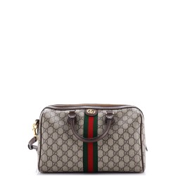 Ophidia Convertible Boston Bag GG Coated Canvas Small