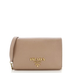 Chain Wallet Crossbody Saffiano Leather