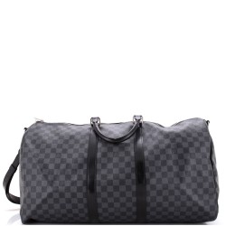 Keepall Bandouliere Bag Damier Graphite 55