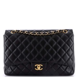 Classic Double Flap Bag Quilted Lambskin Maxi
