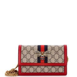 Queen Margaret Chain Wallet GG Coated Canvas Mini