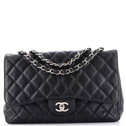Classic Single Flap Bag Quilted Caviar Jumbo