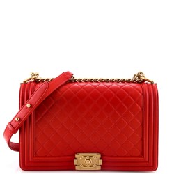 Boy Flap Bag Quilted Lambskin Old Medium