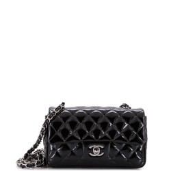 Classic Single Flap Bag Quilted Patent Mini