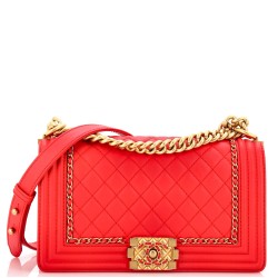 Jacket Boy Flap Bag Quilted Lambskin Old Medium