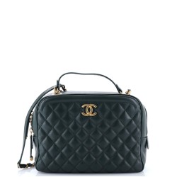 CC Top Handle Vanity Case Quilted Calfskin Medium