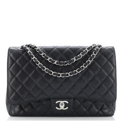 Classic Double Flap Bag Quilted Caviar Maxi