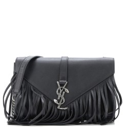 Classic Monogram Fringe Crossbody Bag Leather Medium