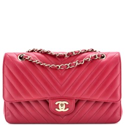 Classic Double Flap Bag Chevron Lambskin Medium
