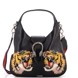 Dionysus Hobo Embroidered Leather Small