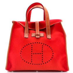 Feu2Dou Tote Wool and Leather