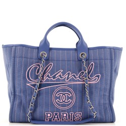 Deauville Tote Pinstripe Cotton Medium