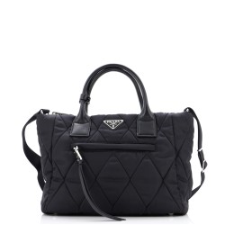 Convertible Zip Tote Quilted Tessuto Small