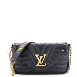 New Wave Chain Pochette Quilted Leather