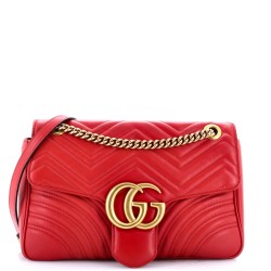 GG Marmont Flap Bag Matelasse Leather Medium