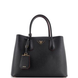 Cuir Double Tote Saffiano Leather Medium