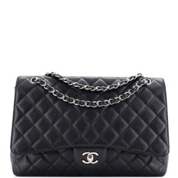 Vintage Classic Single Flap Bag Quilted Caviar Maxi