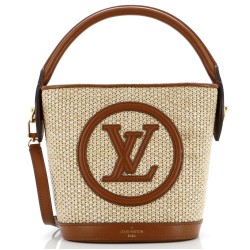Petit Bucket NM Bag Raffia with Leather