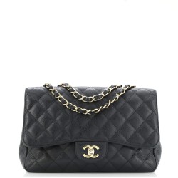 Classic Single Flap Bag Quilted Caviar Jumbo