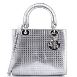 Lady Dior Bag Micro Cannage Metallic Calfskin Medium