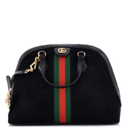 Ophidia Dome Top Handle Bag Suede Medium
