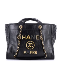 Deauville Tote Embellished Shiny Calfskin Medium