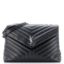 Loulou Shoulder Bag Matelasse Chevron Leather Large