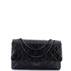 So Black Reissue 2.55 Flap Bag Quilted Glazed Calfskin 226