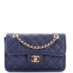 Sweet Classic Flap Bag Quilted Caviar Medium