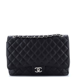 Classic Double Flap Bag Quilted Caviar Maxi