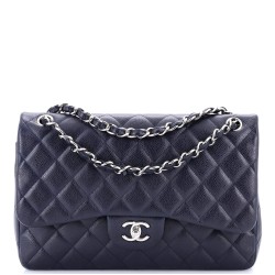 Classic Double Flap Bag Quilted Caviar Jumbo