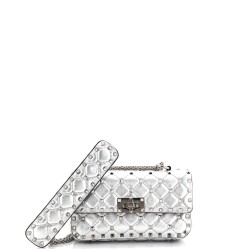 Rockstud Spike Flap Bag Quilted Leather Small