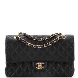 Classic Double Flap Bag Quilted Caviar Medium
