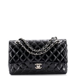 Classic Double Flap Bag Quilted Patent Medium