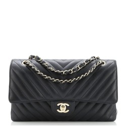 Classic Double Flap Bag Chevron Caviar Medium