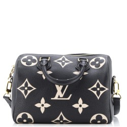 Speedy Bandouliere Bag Bicolor Monogram Empreinte Giant 25