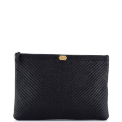 Boy O Case Clutch Chevron Caviar Large
