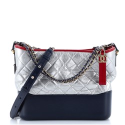Gabrielle Hobo Quilted Metallic Aged Calfskin Medium