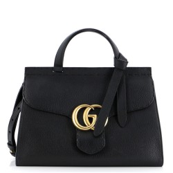GG Marmont Top Handle Bag Leather Small