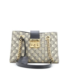 Padlock Chain Tote Printed GG Coated Canvas Small